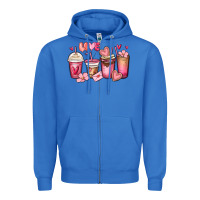 True Royal valentines day coffee cups Zipper Hoodie - MaliasSmallBusiness