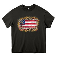 Asphalt america leopard glitter flag Heavy Core Tee - Zillion Design Studio