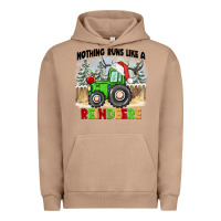 Pigment Burro nothing runs like a reindeere Urban Hoodie - CowGirlArtShop