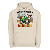 Pigment French Oak nothing runs like a reindeere Urban Hoodie - CowGirlArtShop