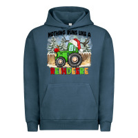 Pigment Midnight Navy nothing runs like a reindeere Urban Hoodie - CowGirlArtShop