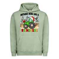 Pigment Oil Green nothing runs like a reindeere Urban Hoodie - CowGirlArtShop
