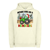 Pigment Pistachio nothing runs like a reindeere Urban Hoodie - CowGirlArtShop