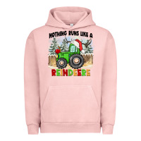 Pigment Salmon nothing runs like a reindeere Urban Hoodie - CowGirlArtShop