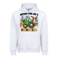 White nothing runs like a reindeere Urban Hoodie - CowGirlArtShop