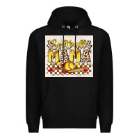 Black softball mom Premium Hoodie - JahusDesignShop