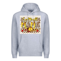Heather Grey softball mom Premium Hoodie - JahusDesignShop