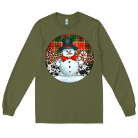Army Green western snowman christmas ornament Long Sleeve Tee - Jasminsmagicworld