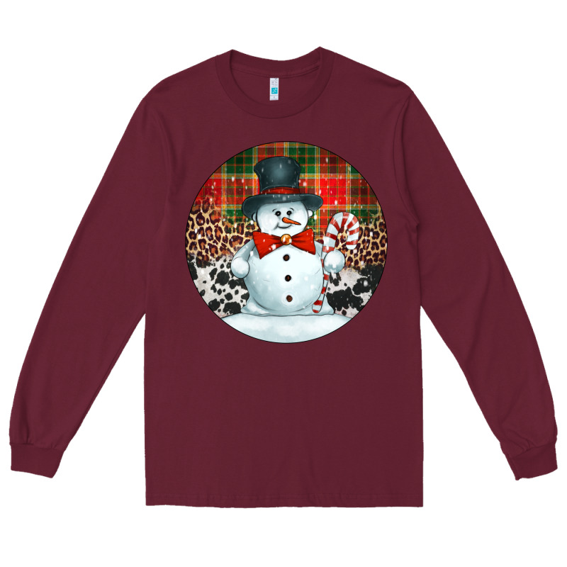 Western Snowman Christmas Ornament Long Sleeve Tee by Jasminsmagicworld | Teevron