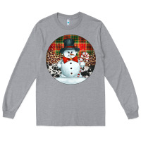 Heather Grey western snowman christmas ornament Long Sleeve Tee - Jasminsmagicworld