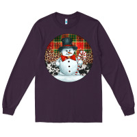 Plum western snowman christmas ornament Long Sleeve Tee - Jasminsmagicworld