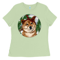 Matcha Shiba Inu Christmas Ladies Tee - RanaPortraitStore