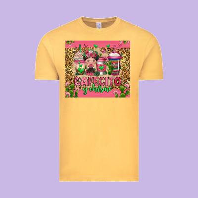 Cafecito Y Chisme Coffee Cups Vintage Tee Designed By Jasminsmagicworld