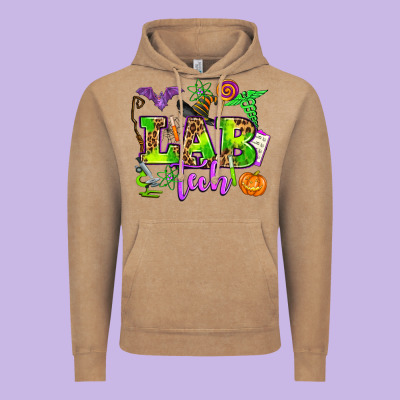 Lab Tech Halloween Vintage Hoodie Designed By Adodesignshop