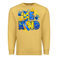 Antique Gold down syndrome be kind Premium Sweatshirt - Artiststas