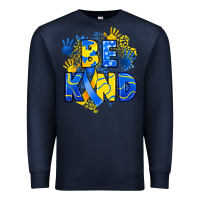 Navy down syndrome be kind Premium Sweatshirt - Artiststas
