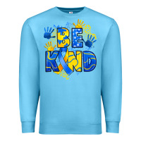 Ocean Blue down syndrome be kind Premium Sweatshirt - Artiststas