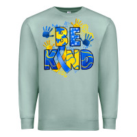 Seafoam down syndrome be kind Premium Sweatshirt - Artiststas