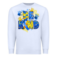 White down syndrome be kind Premium Sweatshirt - Artiststas