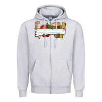 Heather Grey teacher custom Zipper Hoodie - NancyCooperArtShop