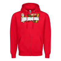 Red teacher custom Zipper Hoodie - NancyCooperArtShop