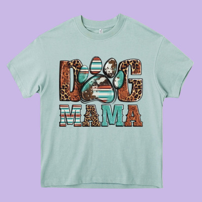 Dog Mama Heavy Core Tee Designed By Artiststas