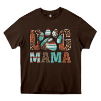 Chocolate Brown dog mama Heavy Core Tee - Artiststas