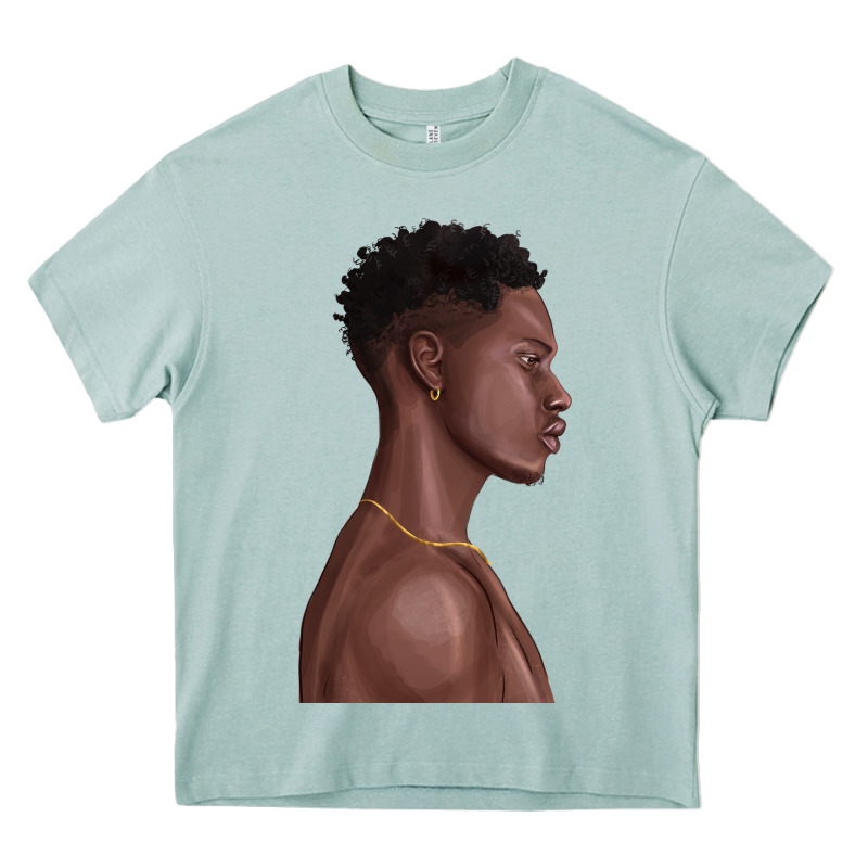 Afro Black Man Heavy Core Tee by texasbilliewilder | Teevron