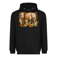 Black western simmental bull Heavyweight Hoodie - LillyAllenDesigns