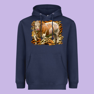 Western Simmental Bull Heavyweight Hoodie Designed By Lillyallendesigns
