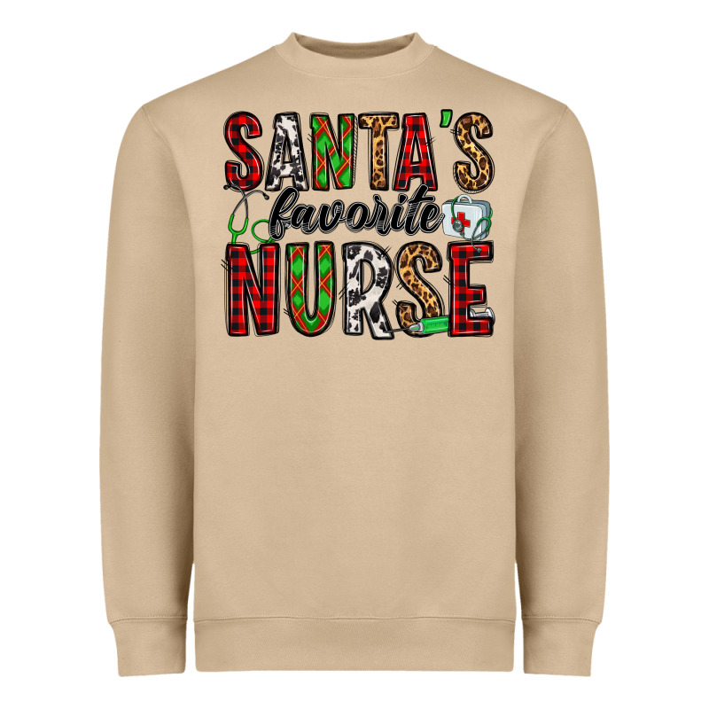 Santa's Favorite Nurse Heavyweight Sweatshirt by Jasminsmagicworld | Teevron