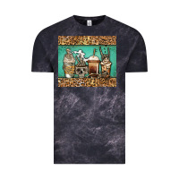 Cloud Black skeleton coffee cups Vintage Tee - Jasminsmagicworld