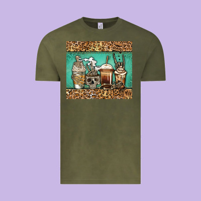 Skeleton Coffee Cups Vintage Tee Designed By Jasminsmagicworld