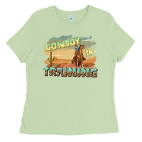 Matcha cowboy in training Ladies Tee - texasbilliewilder