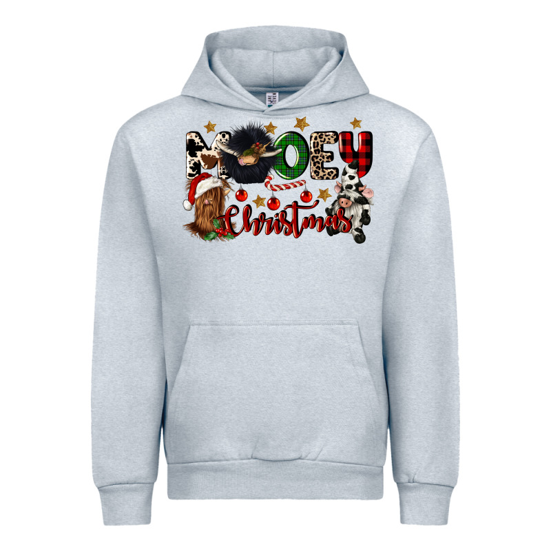 Mooey Christmas Urban Hoodie by CowGirlArtShop | Teevron
