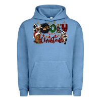 Pigment Pebble Blue mooey christmas Urban Hoodie - CowGirlArtShop