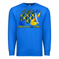 True Royal october we wear blue and yellow with pumpkins Premium Sweatshirt - Artiststas