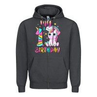 Smoke my 1 st birthday with little cute unicorn Zipper Hoodie - NancyCooperArtShop