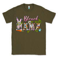 Army Green blessed mama easter Classic Tee - BarkalooDesign