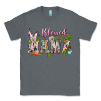 Charcoal Heather blessed mama easter Classic Tee - BarkalooDesign