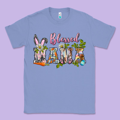 Blessed Mama Easter Classic Tee Designed By Barkaloodesign
