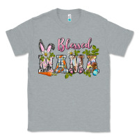 Heather Grey blessed mama easter Classic Tee - BarkalooDesign