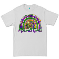 Dove Grey mardi gras rainbow and fleur de lis Premium Tee - RanaPortraitStore