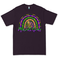 Plum mardi gras rainbow and fleur de lis Premium Tee - RanaPortraitStore