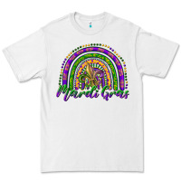 White mardi gras rainbow and fleur de lis Premium Tee - RanaPortraitStore