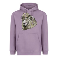 Lavender lincoln sheep head Heavyweight Hoodie - LillyAllenDesigns