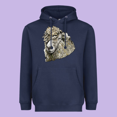 Lincoln Sheep Head Heavyweight Hoodie Designed By Lillyallendesigns