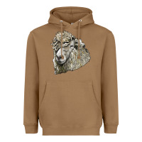 Toasted Coconut lincoln sheep head Heavyweight Hoodie - LillyAllenDesigns
