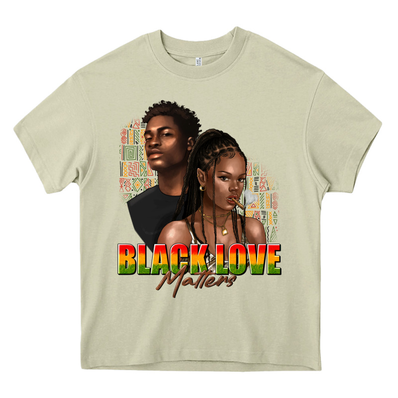 Afro Black Love Matters Heavy Core Tee by texasbilliewilder | Teevron