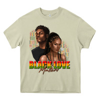 Mossy afro black love matters Heavy Core Tee - texasbilliewilder